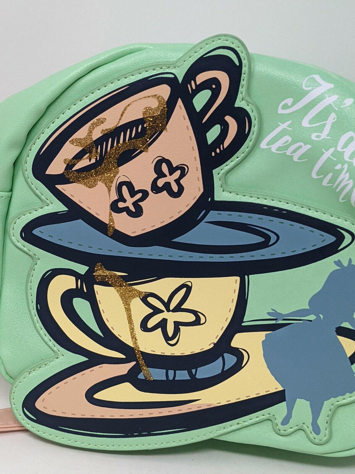 Alice in Wonderland It's Always Tea Time Faux Leather Crossbody Bag Disney Parks