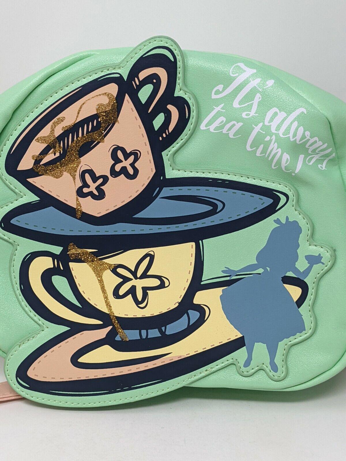Alice in Wonderland It's Always Tea Time Faux Leather Crossbody Bag Disney Parks