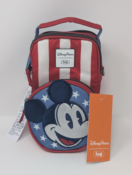 Mickey Mouse America USA Flag Lug Skeeter Bag Disney Parks