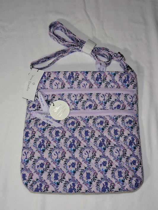Beauty And The Beast Vera Bradley Lavender Triple Zip Hipster Bag Disney Parks