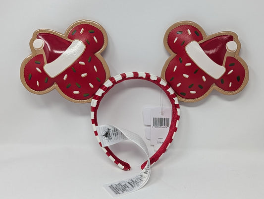 Mickey Mouse Faux Leather Ears Christmas Holiday Gingerbread Cookies Disney