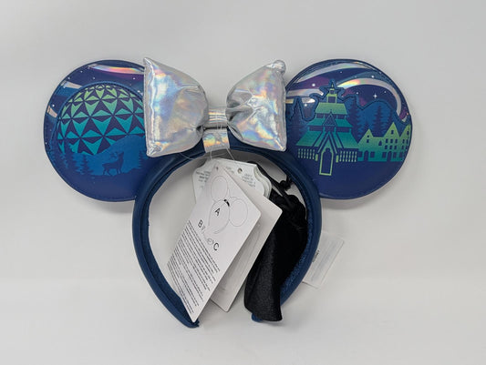 Norway Northern Lights Minnie Mouse Light-Up Bow Ears Headband Disney Parks