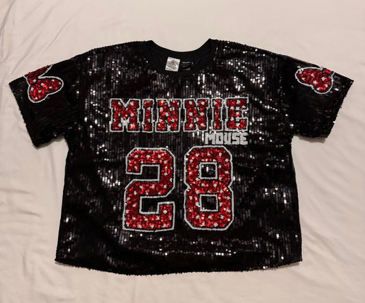 Minnie Mouse Disney Her Universe Sequined Top T-Shirt S SMALL